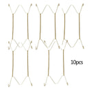 10PCS Spring Invisible Plate Tray Dish Wire Hanger Holder Stainless Steel