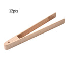 Beech Wooden Toast Tongs With Magnet Bread Toast Crumpets Serving Tongs LZE