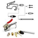 7pc Blow Gun Kit Air Compressor Nozzle Tip Needle Inflation Blower Air Up Tip