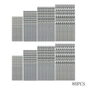 80xMini Drill HSS Bit 0.6mm-2.0mm Straight Shank PCB Twist Drill Bits S DMR