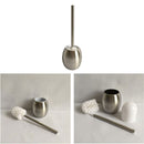 Home contemporary Toilet Brush Holder Stainless Steel Oval Toilet Brush Us QKQ
