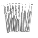 10 Pcs Shank Carbide Ball Nose End Mill CNC Engraving Router bit Set 1-3 WPA