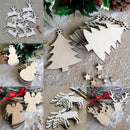 60pcs Christmas Tree Hangings Wooden Ornament Mix Color Tiny Home Deco KHO