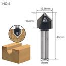 1/4" Shank Round Over Router Bit Set 1/2,3/8,5/16,1/4,1/8 Woodworking Cutter YM