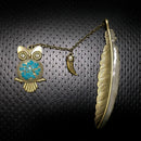 2x Luminous Night Owl Bookmark Label Read Maker Feather Book Mark VGO