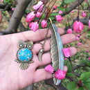 2x Luminous Night Owl Bookmark Label Read Maker Feather Book Mark VGO
