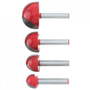 4pc 6-handle Round Groove Router Bit End Mill Milling Cutter Woodworkin MZQ