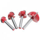 4pc 6-handle Round Groove Router Bit End Mill Milling Cutter Woodworkin MZQ
