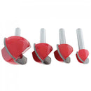 4pc 6-handle Round Groove Router Bit End Mill Milling Cutter Woodworkin MZQ