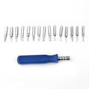 New 16-in-1 Precision Screwdriver Bit Set 16pc CRV Steel Screwdriver Bits KVK