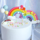 2x Cloud Star Rainbow Balloon Soft Party Birthday Backing Cake Topper Dec TMV
