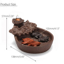 Fish Porcelain Backflow Incense Burner Ceramic Holder For Home Office Dec QAM