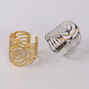 6x Napkin Ring Practical Exquisite Flower-shaped Serviette Ring for Restaurant q
