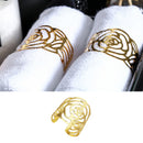 6x Napkin Ring Practical Exquisite Flower-shaped Serviette Ring for Restaurant q