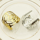 6x Napkin Ring Practical Exquisite Flower-shaped Serviette Ring for Restaurant q