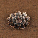 Zinc Alloy Incense Burner Stick Holder Plate Buddhism Coil Lotus Censer  MTM