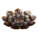 Zinc Alloy Incense Burner Stick Holder Plate Buddhism Coil Lotus Censer  MTM