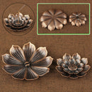 Zinc Alloy Incense Burner Stick Holder Plate Buddhism Coil Lotus Censer  MTM