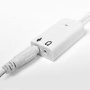 USB Male to 2x 3.5mm Jack Headphone/Microphone Socket AUX Audio Adapter Cable ky