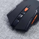 2.4GHz Rechargeable Wireless Game Mouse Silent Button USB Optical Mice Black