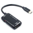 C-Type To HDMI Adapter Female HDTV 1080p USB-C USB 3.1 Male Extension Cab JFD