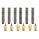 5 Extruder Nozzles Heads With Tubes For Anet A8 MK8 Makerbot Reprap Print ZQT