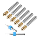 5 Extruder Nozzles Heads With Tubes For Anet A8 MK8 Makerbot Reprap Print ZQT