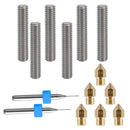 5 Extruder Nozzles Heads With Tubes For Anet A8 MK8 Makerbot Reprap Print ZQT