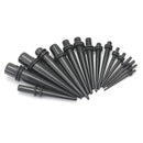 16pcs Acrylic Black Ear Expander Stretcher Tapers Tunnel Plug 1/2/3/4/5/6/8/10mm