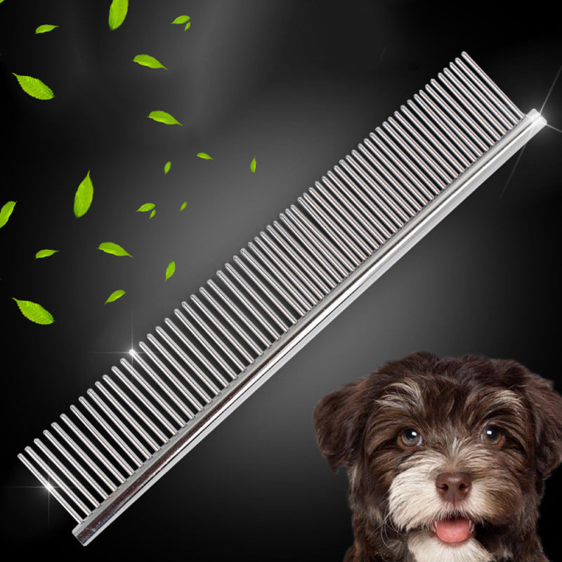 Pet Dog Cat Metal Double Row Teeth Grooming Hair Comb Brush Fur Rake RKQ