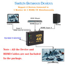 4K 1080P 3 Ports HDMI Splitter Cable Multi-switch Switcher HUB Box LCD HDTV LQN