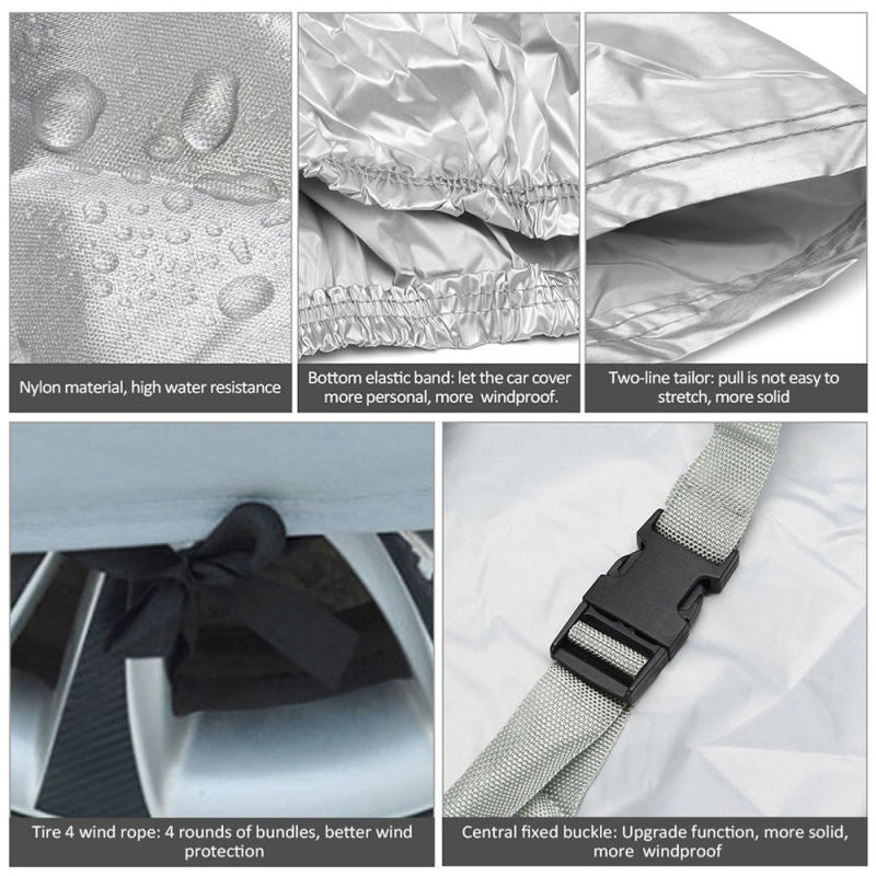 Full Car Cover UV Protection Dust Rain Snow Frost Wind Thickened Waterp AXH