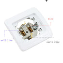 1x European Standard Home Wall Socket European Socket Power Outlet Pan