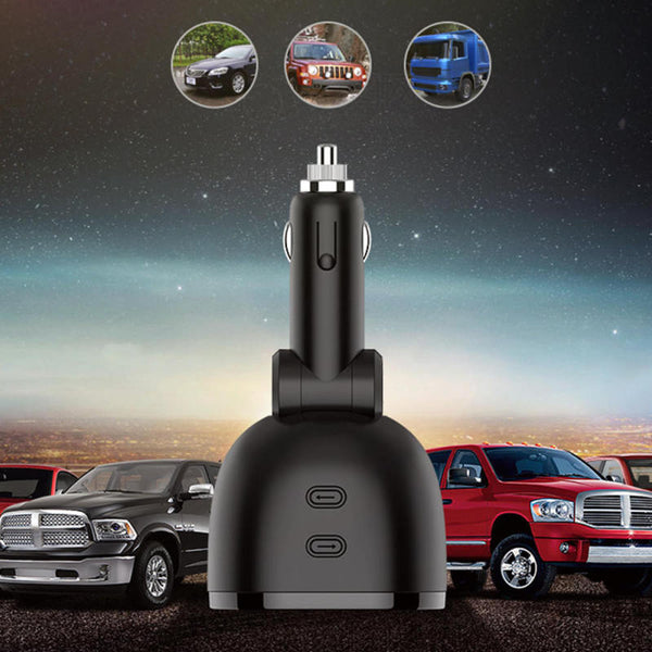 2 USB Ports Car Cigarette Lighter LCD Digital Voltage Meter Voltmeter Charger 5V