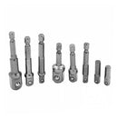8pcs Hex Shank Socket Bit Adapter Drill Bits Nut Driver Ratchet Tool Set saf
