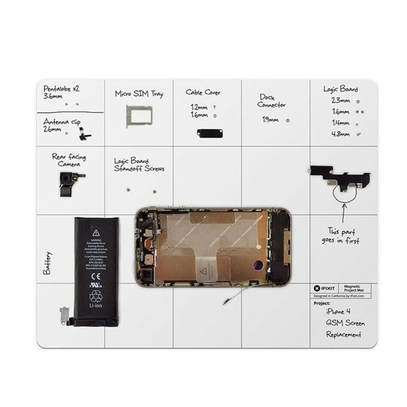 30x25cm Screw Pad Magnetic Project Work Surface Mat Cell Phone Repair Tool