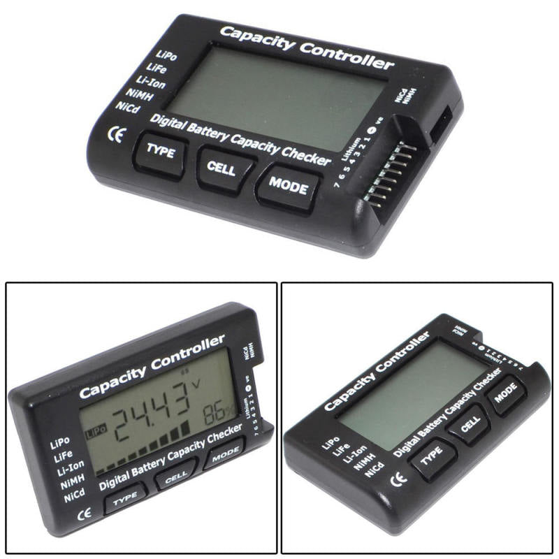 Digital Battery Capacity Checker RC Cell Meter 7 Cellmeter LiPo LiFe Li- YLT