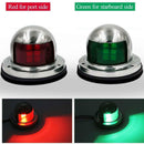 1Pair Marine Bow Light 12V Stainless Steel LED Navigation Side Lights SZP