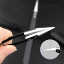 3PCS Heat Resistant Anti-static Stainless Steel Ceramic Tweezers Handle Black df