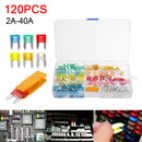 120pcs Blade Fuse Assortment Set with Box Auto Car Motorcycle SUV 2A - 30A Kit