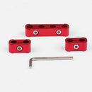 2Sets*3Pcs Aluminum Engine Plug Wire Separator Divider Organizer Clamp Kit Red