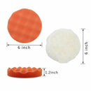 7pcs Car Polishing Pads Sponge Woolen Waxing Buffing Kits M14 Drill Adapt OHI