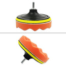 7pcs Car Polishing Pads Sponge Woolen Waxing Buffing Kits M14 Drill Adapter OES