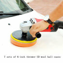 7pcs Car Polishing Pads Sponge Woolen Waxing Buffing Kits M14 Drill Adapter OES