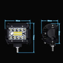 2PCS 4 inch LED Work Light Bar 60W Spot Flood Combo Row Driving Lamps IXC