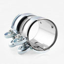 2.5 Inches Exhaust Pipe Clamp Modification Stainless Steel Tail Throat Hoop Clip