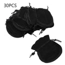 30 PCS Black Packing Velvet Drawstring Jewellery Gift Pouch Bag Storage ONU UIF
