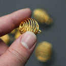 100PCS Spring Bead Cages Pendants 8x9mm DIY Jewelry Accessories Balls AKH OWE