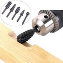 5 Piece Rotary Burr Set Rasp Tool Grinding Polishing Shaping Burnishing Wo KCQ