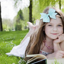 Ribbed Tape Swallowtail Bow Children's Hairpin Baby Hair Clip Headdress F NNT